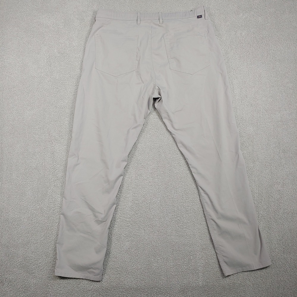 Faherty Chino Pants - Men's 38x28.5 - Gray Coolmax Organic Cotton - Stretch Fit